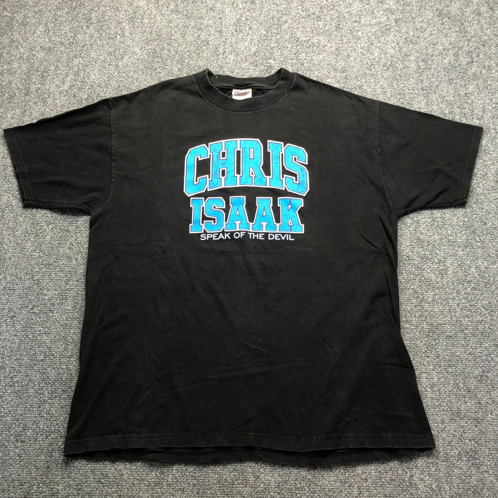 Vintage 1999 Chris Isaak Speak of the Devil Tour Shirt Hanes Beefy T XL Black